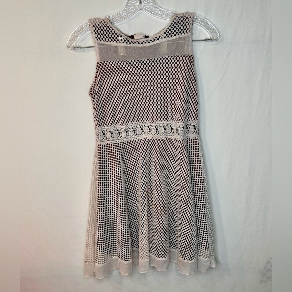 Btween Lace Mesh Dress Maroon Layer Girls Kids Size 14/16